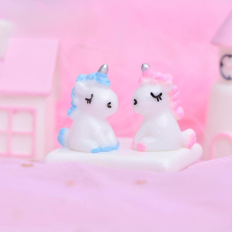 Cute Resin Mini Unicorn Decorative Figures Ideal For Terrariums And Moss Micro Landscapes
