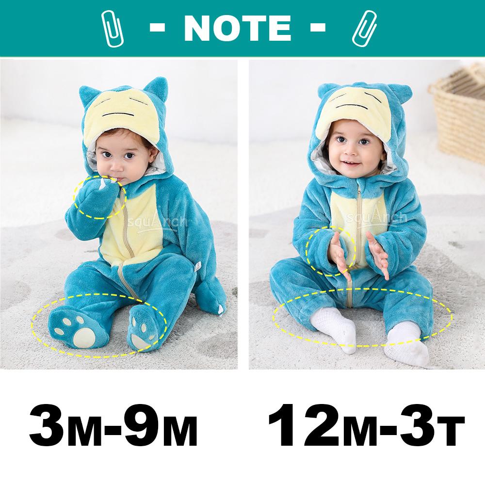 Jongens Meisjes Kostuum Schattige Dier Onesie Halloween Cosplay Outfit Festival Feest Jumpsuit Kigurumis Winter Warme Kleding 9M(5-11 Months)