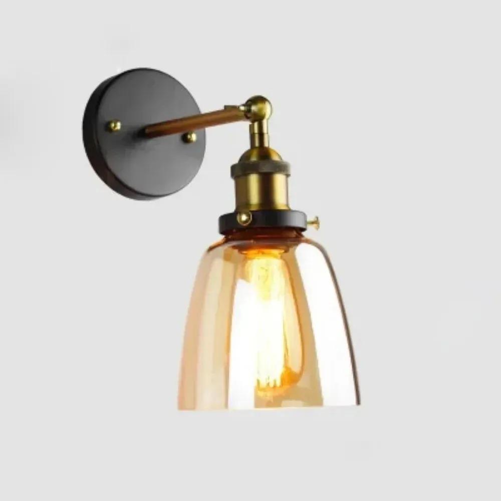 Amerikanische Wandleuchten Industrieller Vintage Loft Stil Wand für Nachttisch Glas Eisen Kunst Beleuchtung Lampe für Flur Pub Restaurant