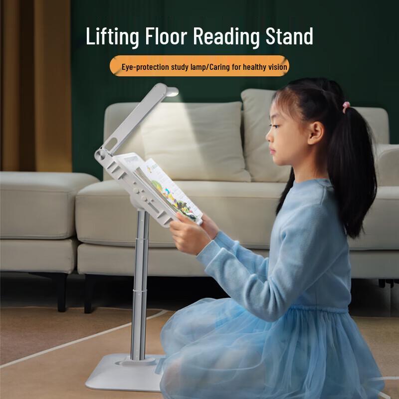 Adjustable Laptop & Tablet Floor Stand with LED Light