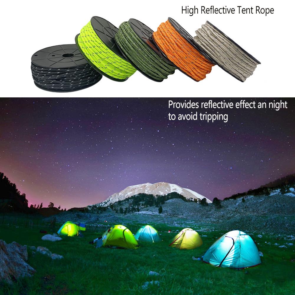 6mm x 30M Thickened Reflective Tent Rope - Portable Guy Rope for Camping