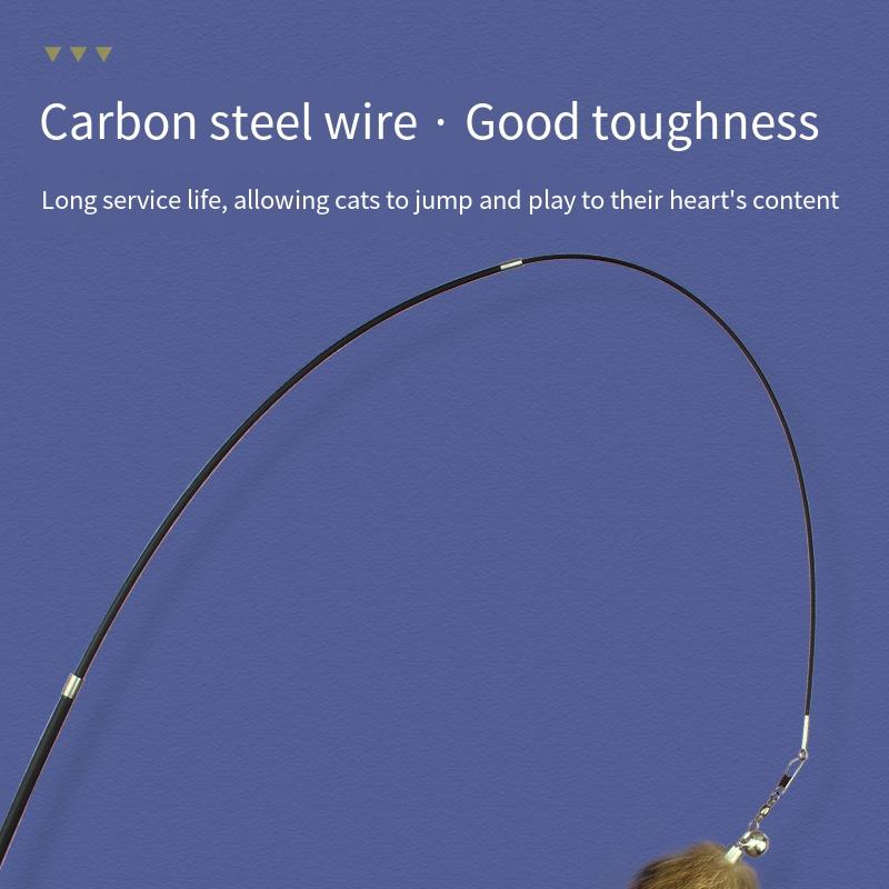 1PC Cat Teaser Cat Toy Fairy Cat Fox Tail Feathers Telescopic Long Pole To Relieve Boredom Cat Supplies Cat Toys