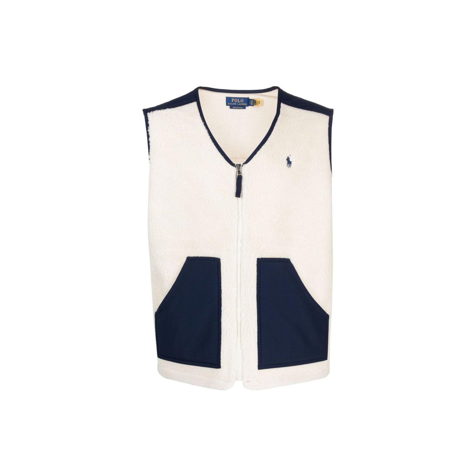 

Polo Ralph Lauren Поло на молнии с V-образным вырезом Color Block Повседневный жилет Мужские жилеты Белый 710917546-001 L