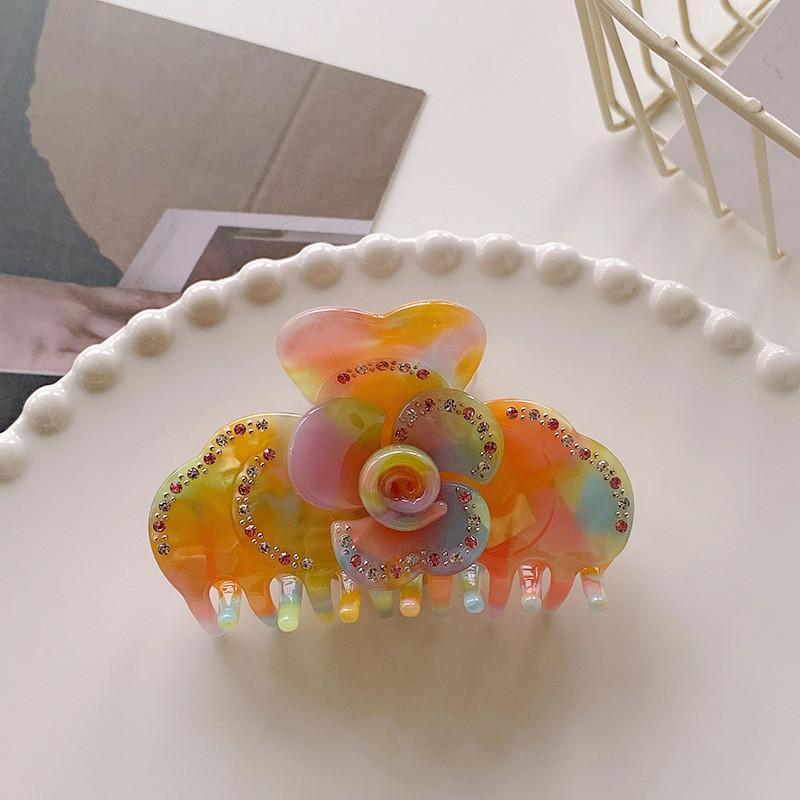 Premium Quality Acetate Hair Clip Featuring Stunning Floral Accents For Women