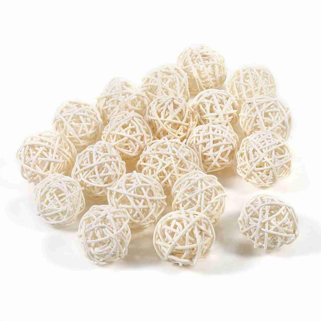 5 Colors 20Pcs Decorative Rattan Balls Ornaments Wedding Christmas Birthday Party Decorations