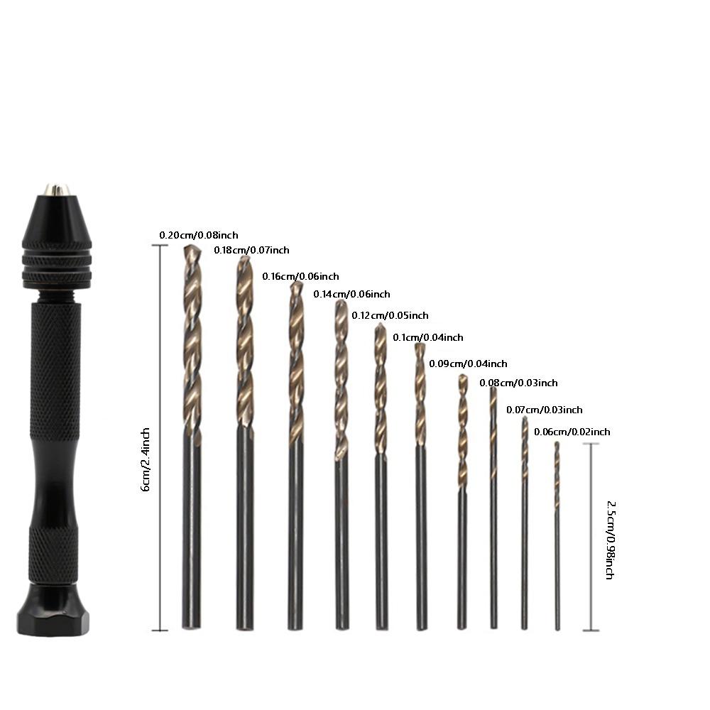 Stiftenbohrer Lochbohrer 0,6-3mm Mikrobohrer Kunststoff Bastelbohrer Set Schmuckherstellung