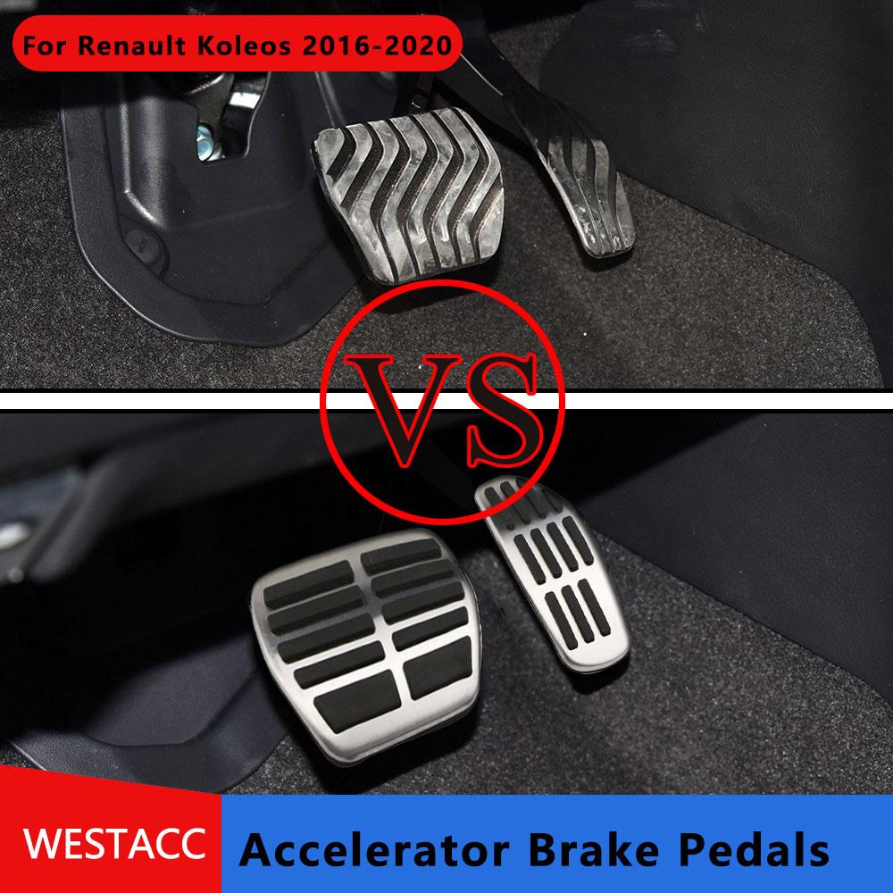Autopedale für Renault Koleos 2016 – Edelstahl-Beschleuniger, Gas, Kraftstoff, Fußbremspedal, Abdeckungen für den Innenraum