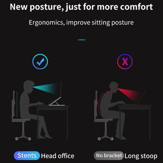 Aluminum Alloy Base Height Increasing Laptop Support Stand Heat Dissipation Rack