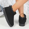 fashion Comfortable Warm Snow Boots Woman 2024 Winter Thick Plush Flat Ankle Boots for Women Lightweight Anti Slip Cotton Padded Shoes