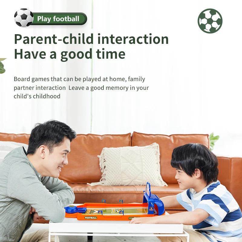 Non-Toxic 55Cm Tabletop Parent-Child Football Game Kids Toy Fun Desktop Foosball Toy With Launcher Indoor Play Toys For Children Kids Gifts