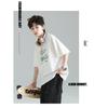 Boys' Trendy Korean Style Cartoon T-Shirt - Casual Loose Fit, Short Sleeve Summer Top