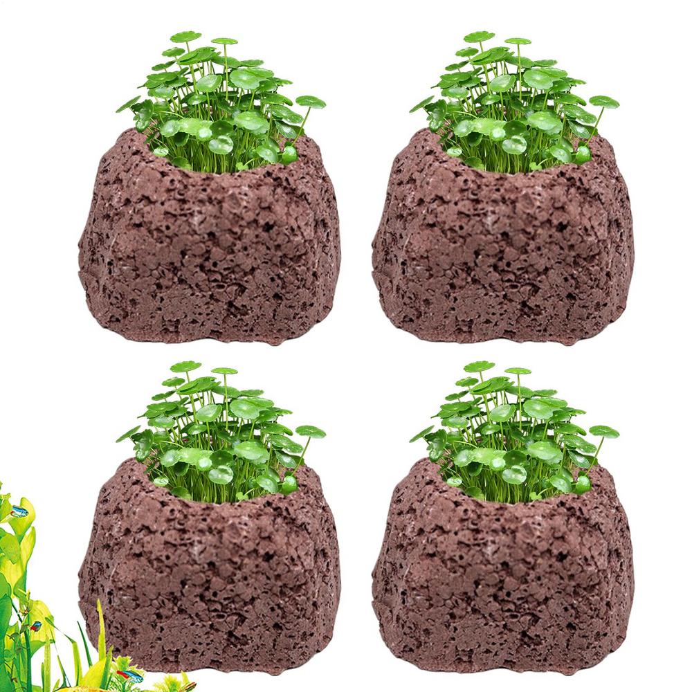 

Грузики для аквариумных растений 4 штуки Вулканический камень Против всплывания Аквариумные камни Аксессуары для аквариума Для пресноводных креветок Пруд