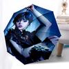Dark Girl Themed Automatic Opening and Closing Umbrella, Compact Travel Umbrella, Lightweight and Portable, Suitable for Beach Commuting Bus