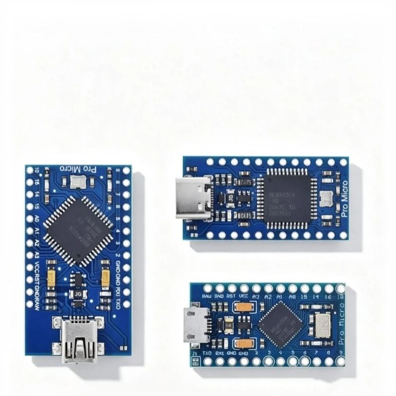Pro Micro Atmega32U4 5V 16Mhz Replace Atmega328 For Pro Mini With 2 Row Pin Header Mini Usb Interface