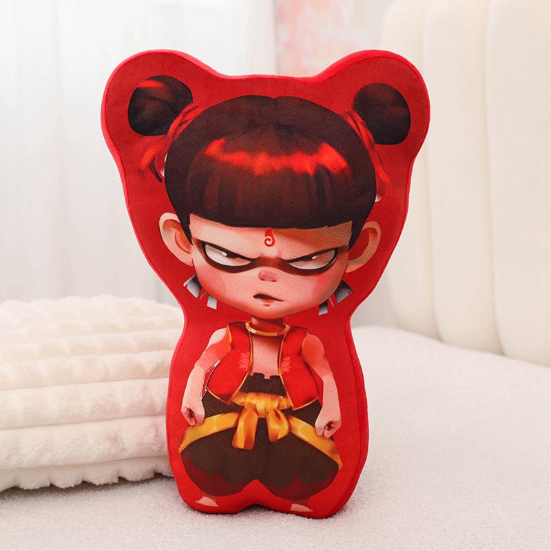 Nezha Series Plush Pillow: Sofa Ornament, Home Decor Cushion, Office Toy
