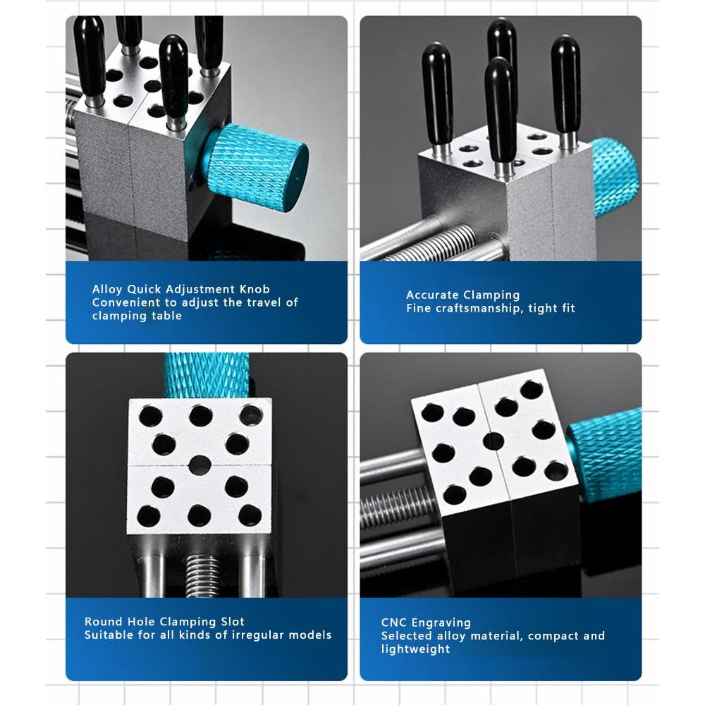 9pcs High Accuracy Multifunctional Mini Drill Press Vise Mini Bench Vice For Models Hobbies Crafts