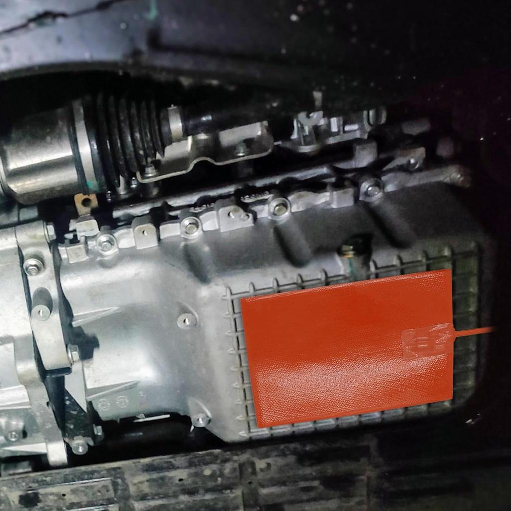 Silicone Car Heater Pad Engine Oil Heater Pad, 6" x 8" Universal Engine Heater Car Oil Pan Heater Pad 120V,300W Self-Adhesive Battery Heater Pad for