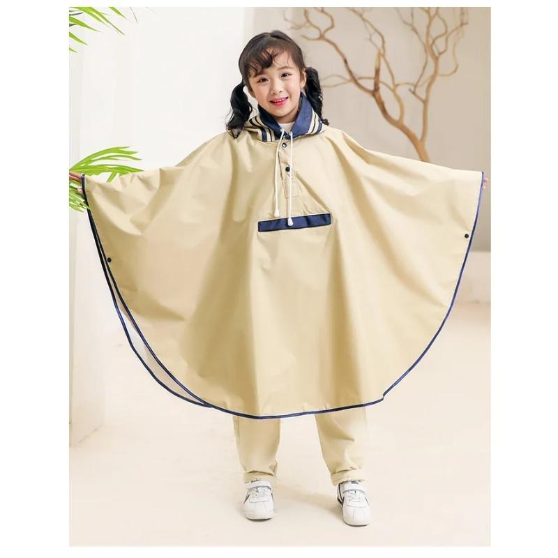 Imperméable pour enfants Style Cape Sacs d'école Version coréenne avancée Poncho pour enfants à l'école Imperméable pour faire du vélo