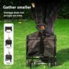 Folding Camping Wagon with 500lb Load Capacity, All - Steel Frame & Swivel Wheels, Portable Trolley for Outdoor Picnic/Shopping