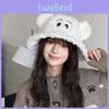 Cute Cartoon Eye Knit Fisherman Hat With Warm Windproof Function For Women And Teens