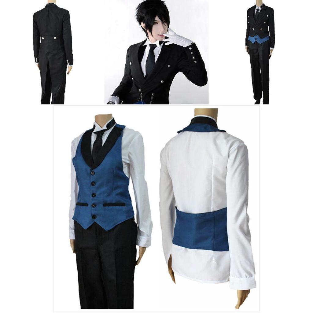 Exquisite Black Butler Kuroshitsuji Sebastian Michaelis Uniform Cosplay Costume Suit
