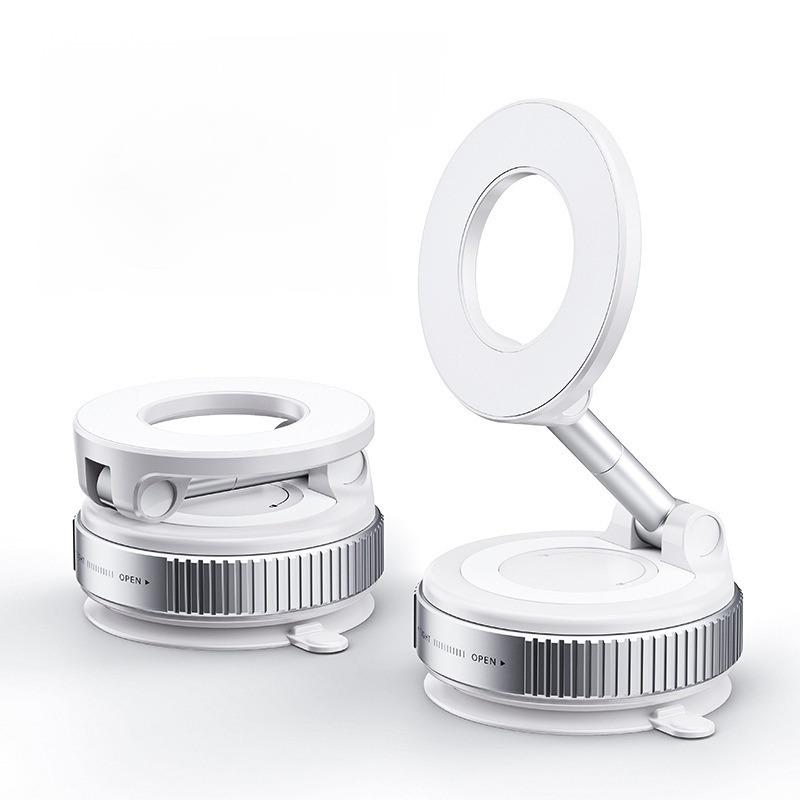 Magnetic car phone holder three-axis stable navigation holder strong magnetic adsorption vacuum phone holder rotating foldable