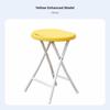 Portable Round Stool With Handle Foldable Design X-Shaped Frame Camp Seat Strongduty High Load Capacity For Adults