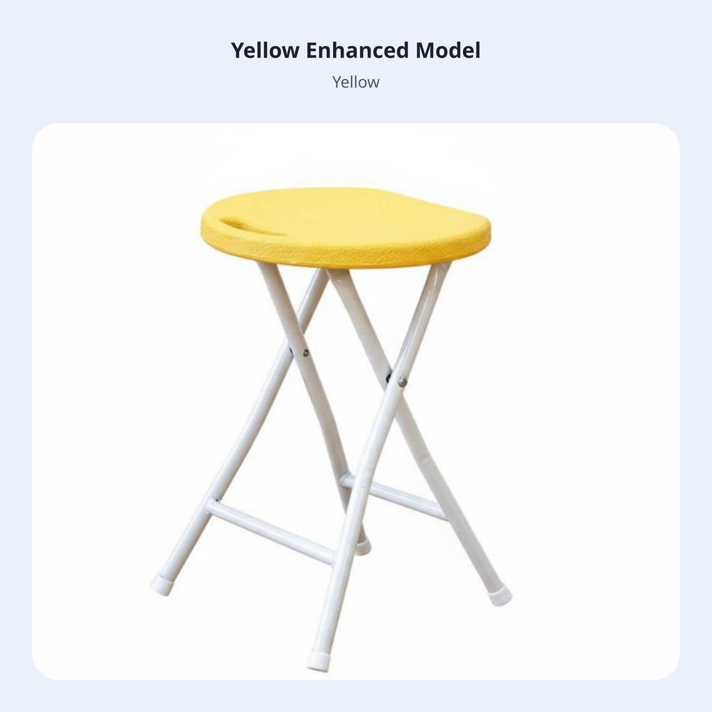 Portable Round Stool With Handle Foldable Design X-Shaped Frame Camp Seat Strongduty High Load Capacity For Adults