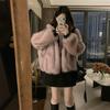 2025 Winter New Women's Double-Sided Plush Han Style Cotton Padded Coat Fashionable and Versatile Hooded Slimming Casual Cotton Jacket Outerwear