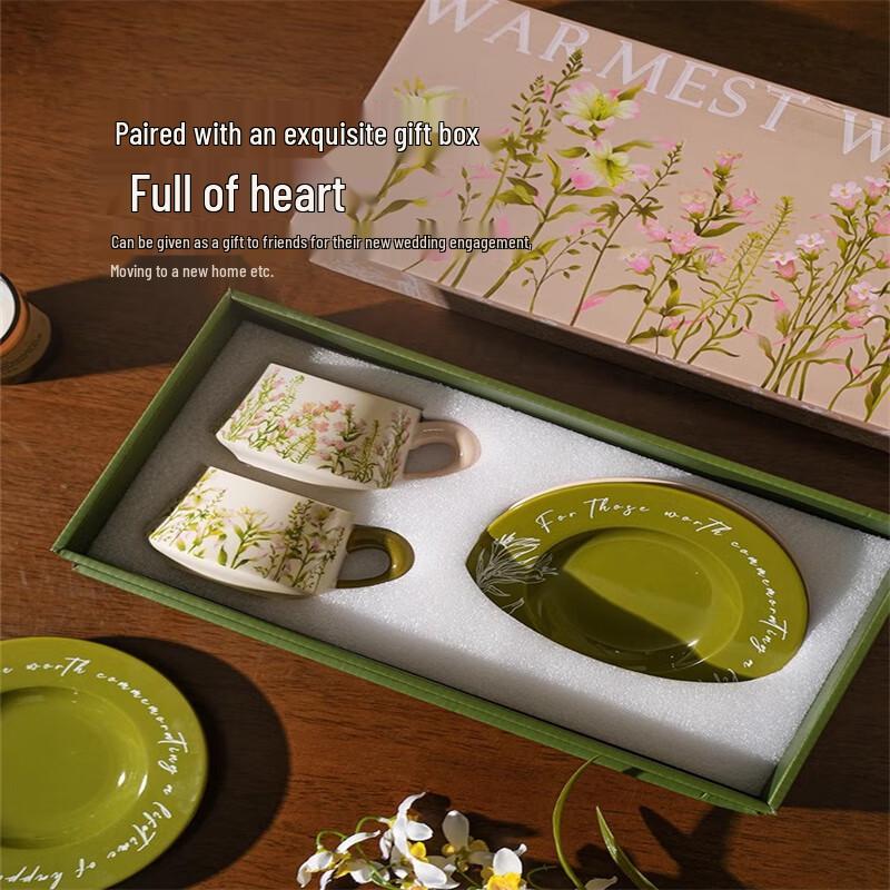 Taozhi Elegant Ceramic Coffee Cup & Saucer Gift Collection