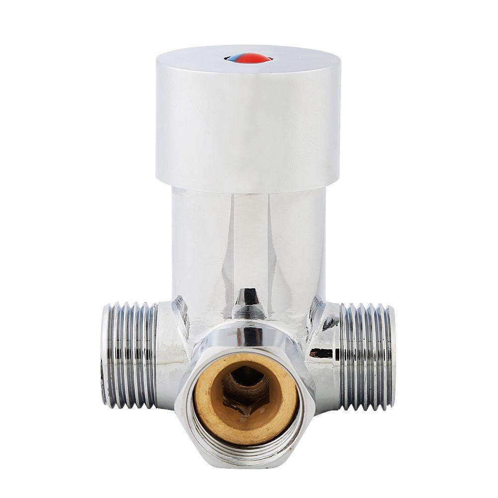 G1 2 Hot Cold Water Mixing Valve Thermostatic Mixer Temperature Control for Automatic Faucet