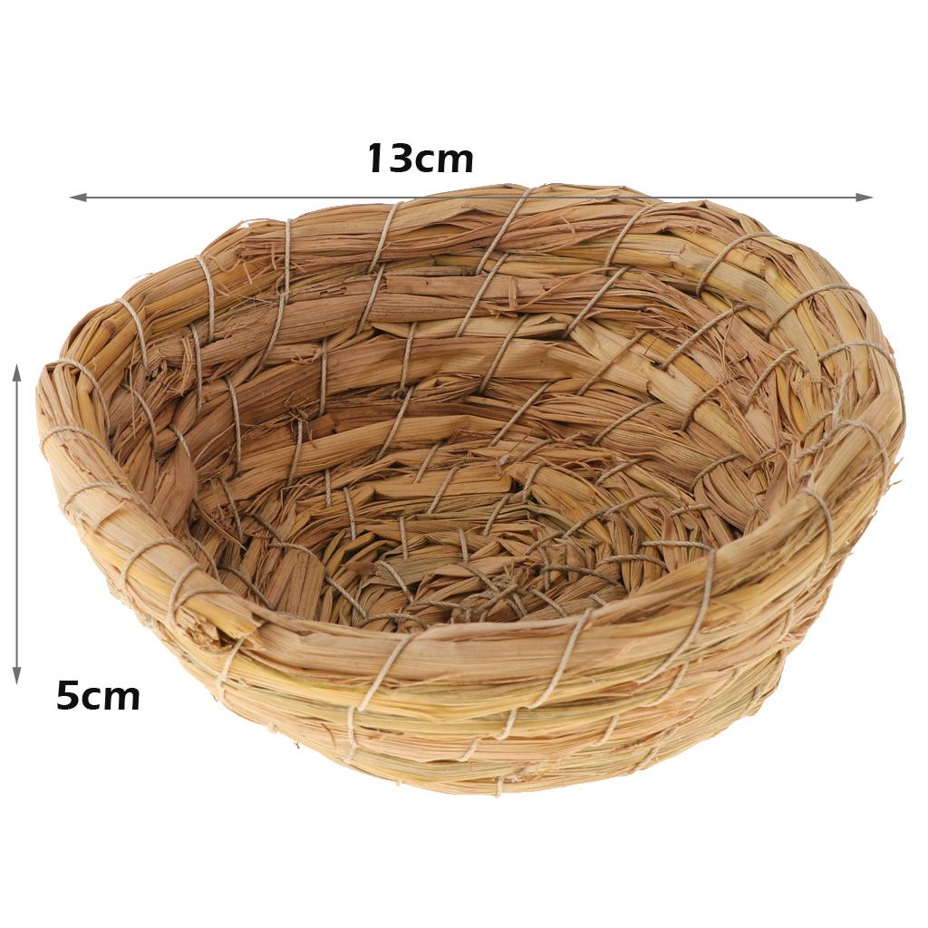 Bird Hatching Breeding Nest Straw Pet Bed House Portable Bird Accessory for Cage Decorative Outdoor Birdhouse Decor