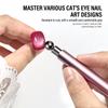 Strong Magnetic Long Double Head Nail Magnet Tool Pens Magnetic Cat Eye Gel Polish Nail Art Kit for DIY Salon Studio Or Home Use