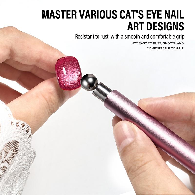 Strong Magnetic Long Double Head Nail Magnet Tool Pens Magnetic Cat Eye Gel Polish Nail Art Kit for DIY Salon Studio Or Home Use