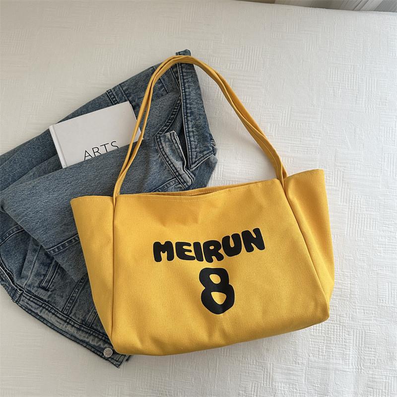 Fashionable And Trendy Womens Canvas Shoulder Bag Available In Multiple Colors For Summer жёлтый