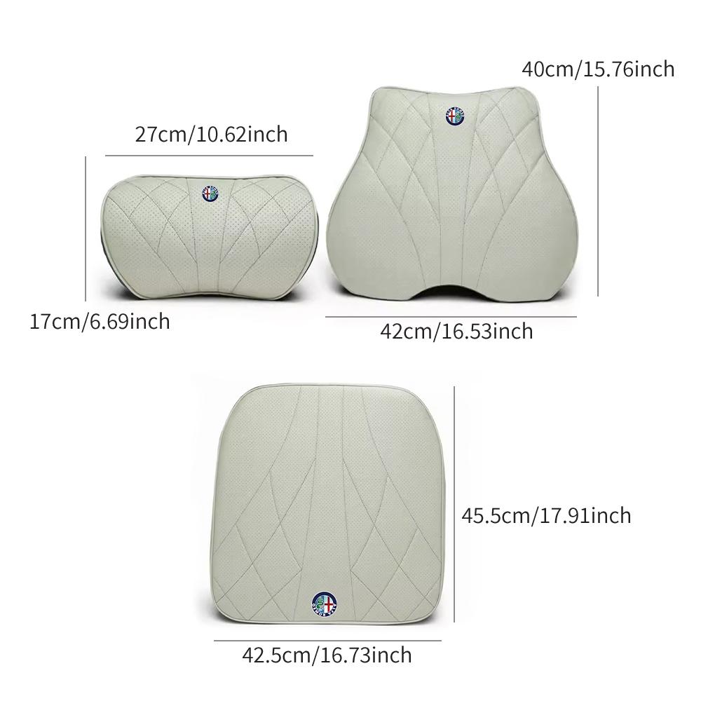 YYCE3 1pc Memory Foam Car Headrest/Seat Cushion For Alfa Romeo Giulietta GT 147 156 Mito Brera Giulia Stelvio Volante Auto Accessories
