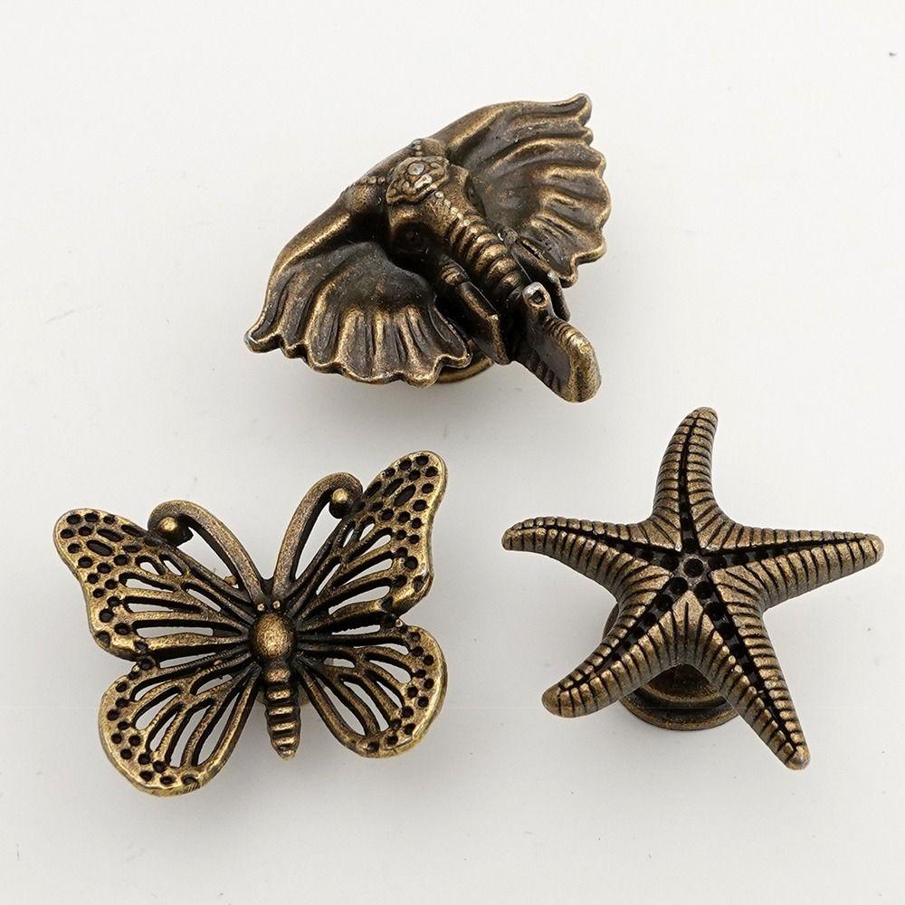 1pc Decorative Vintage Cabinet Knobs Zinc Alloy Cabinet Handle Butterfly Cabinet Knobs  Cupboard