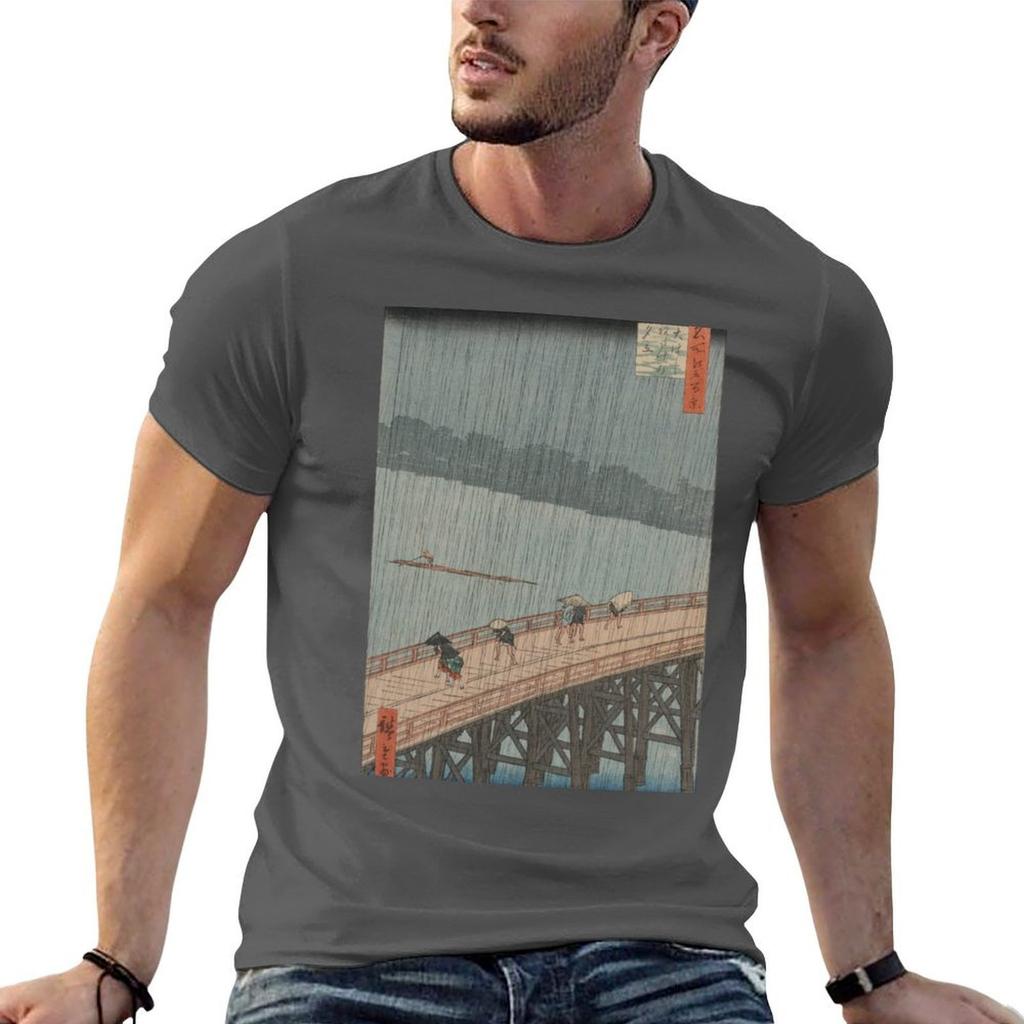 Sudden Shower over ShinOhashi Bridge TShirt t shirt men 100 cotton luxury brand t shirt man designer TShirt