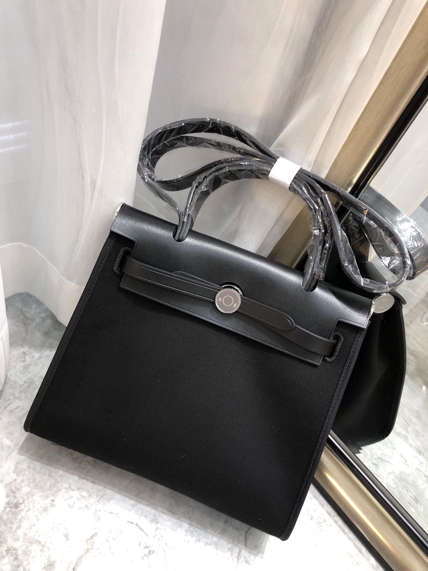 

31 см коровья кожа/водонепроницаемый холст + сумка из натуральной кожи женская сумка + новая контрастная цветная сумка через плечо 31cm чёрный