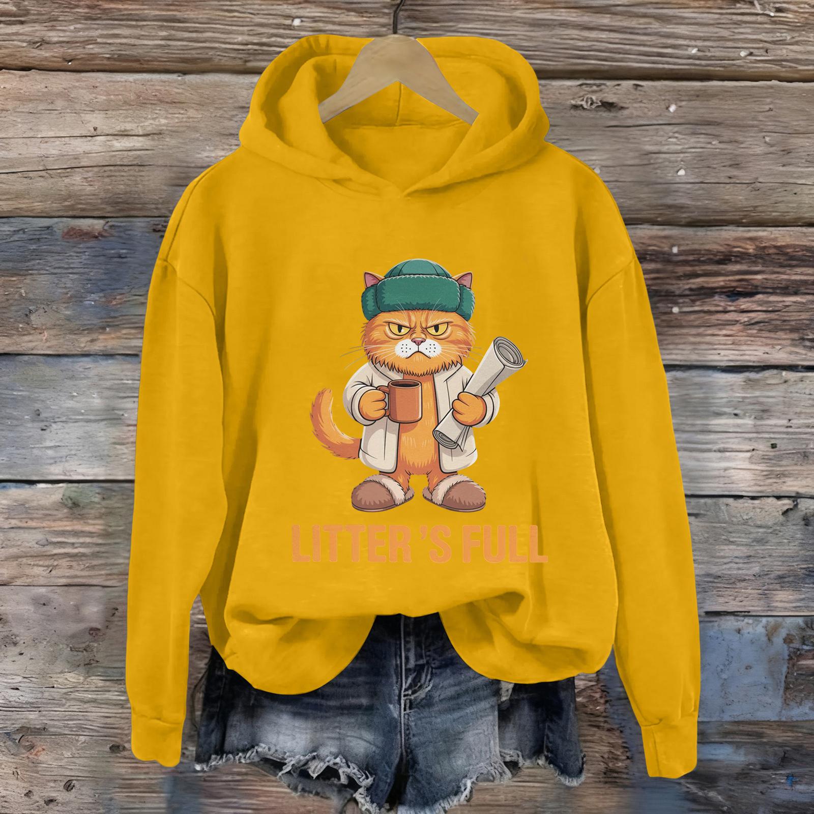 

Women s Fashion Daily Versatile Casual Sweatshirts Long Sleeve Hooded Top Sweatshirts XL жёлтый