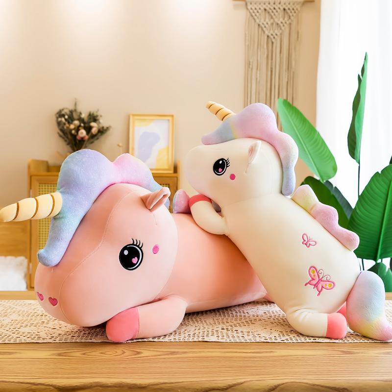 New Unicorn Doll Plush Toy Large Pillow Children's Sleeping Dolls Birthday Gift