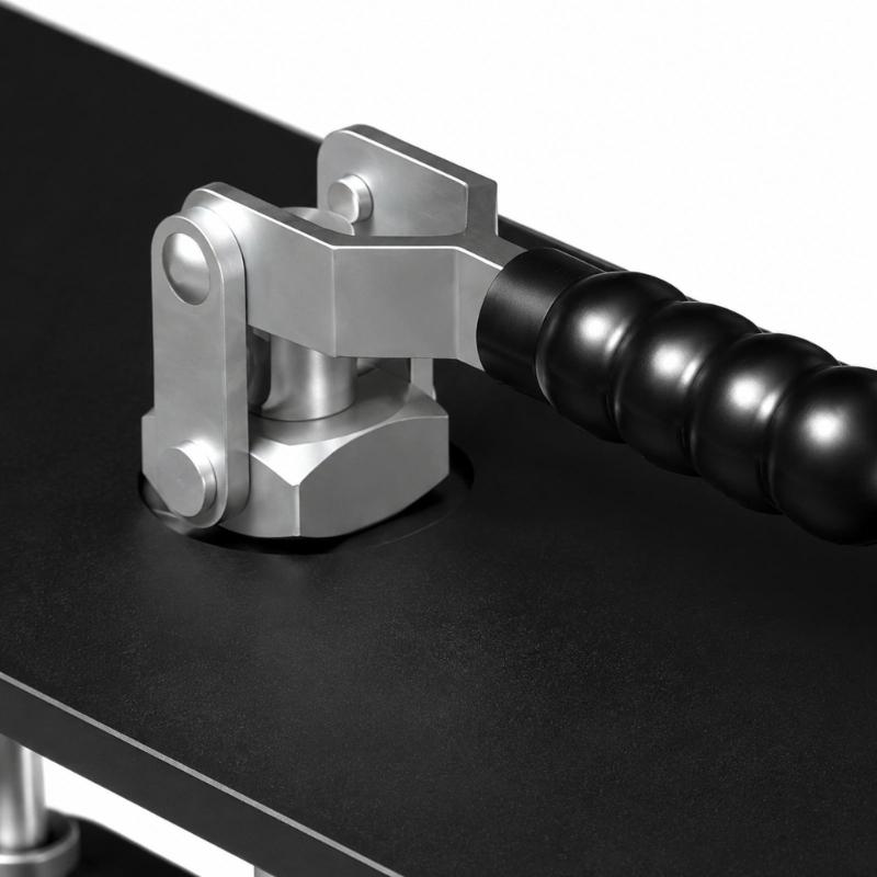 Heating Press Machine with Layered Work Platform, Guide Posts, Spring Supports and Top Adjustment Handle for Phone Stand and Rear Cover Repair