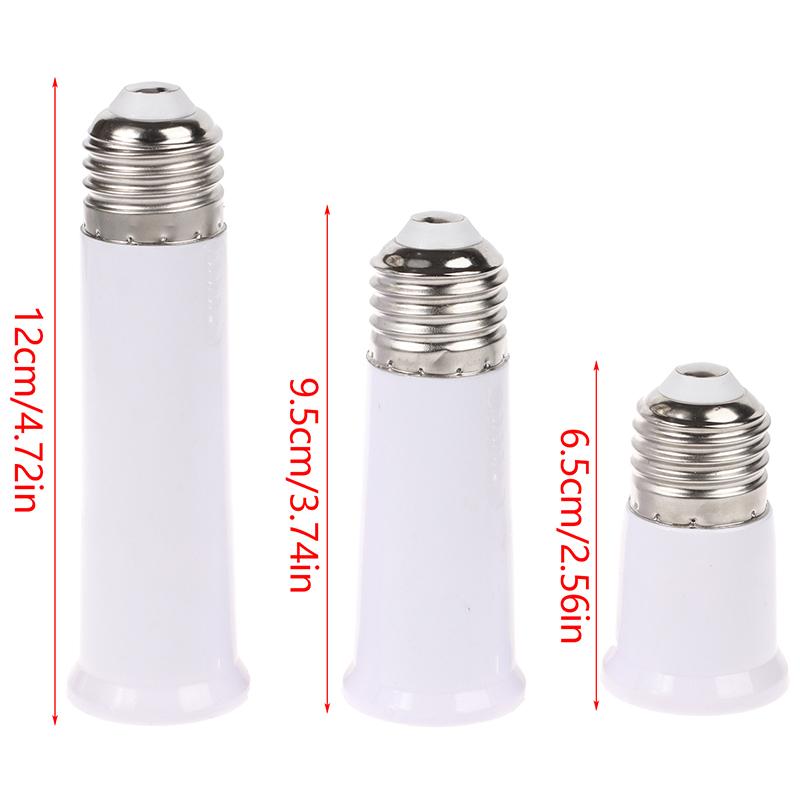 1Pc 65Mm 95Mm 120Mm E27 To E27 Extender Lamp Holder Base Bulb Extend Extension Socket Adapter Led Light Adapter Converter
