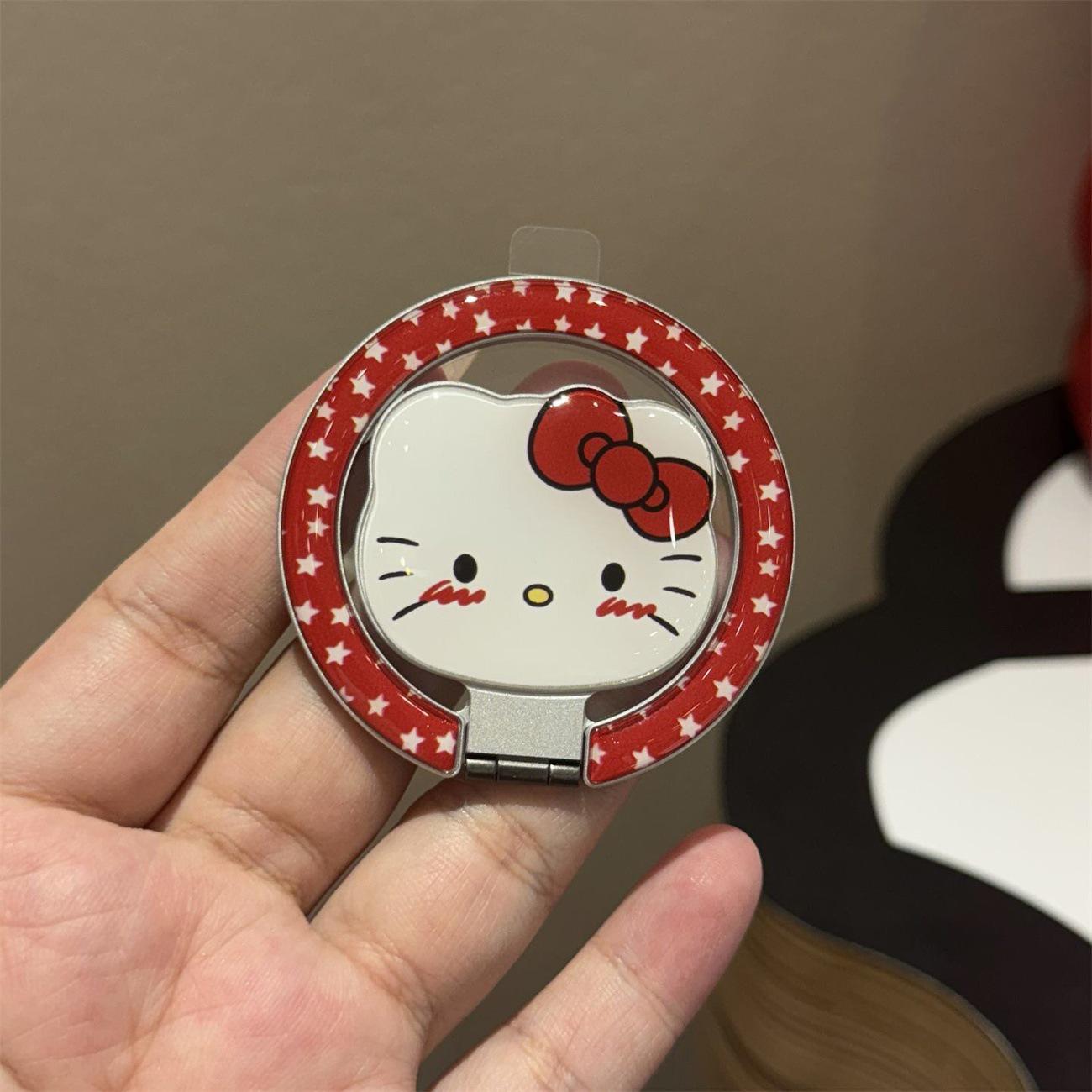 Cartoon Cat MagSafe Magnetic Phone Holder: 180° Folding, Retractable, Strong Suction for Women
