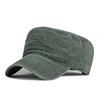 Y2k Flat Top Hat Washed Cotton Visor Hat Casual Cadet Cap  Unisex