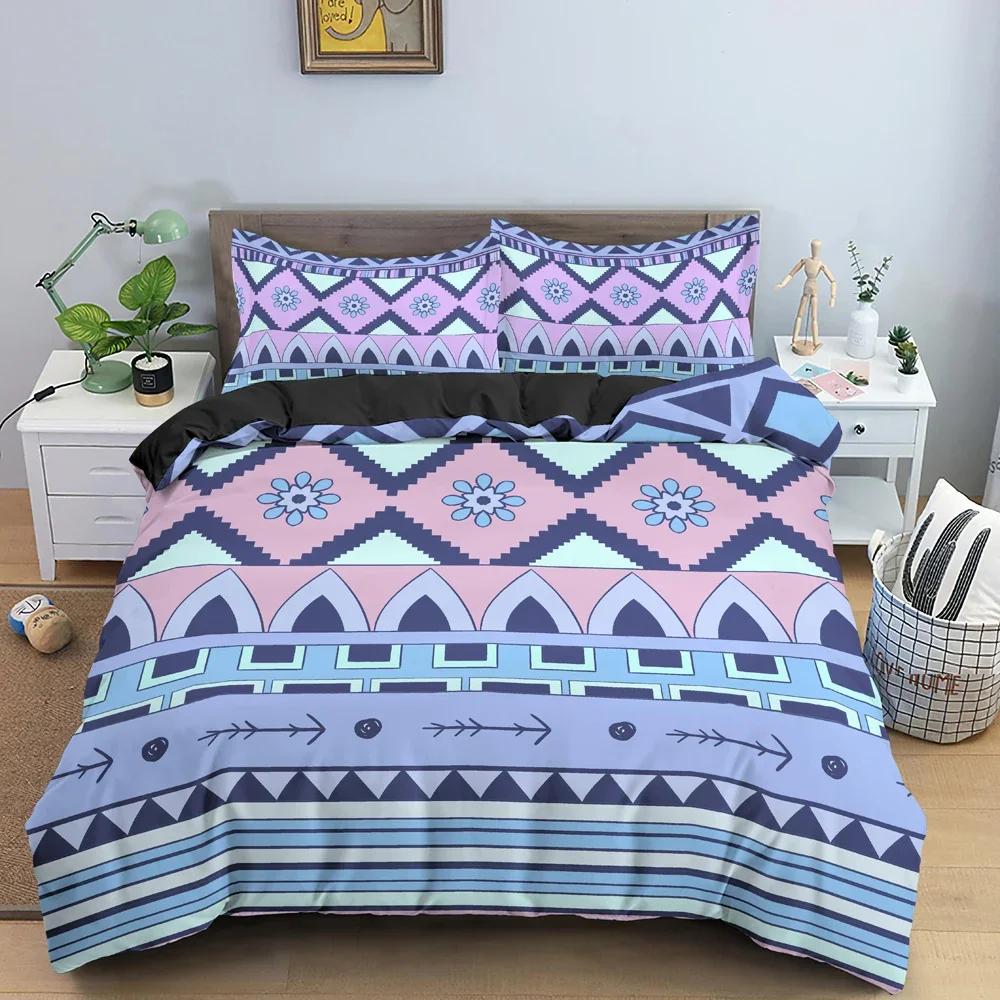 Böhmisches Bettwäscheset Ethnischer Stil Bettbezug Floral Steppdeckenbezüge Einzelbett Twin King Size Steppdeckenbezug Mit Kissenbezug 2/3-teilig