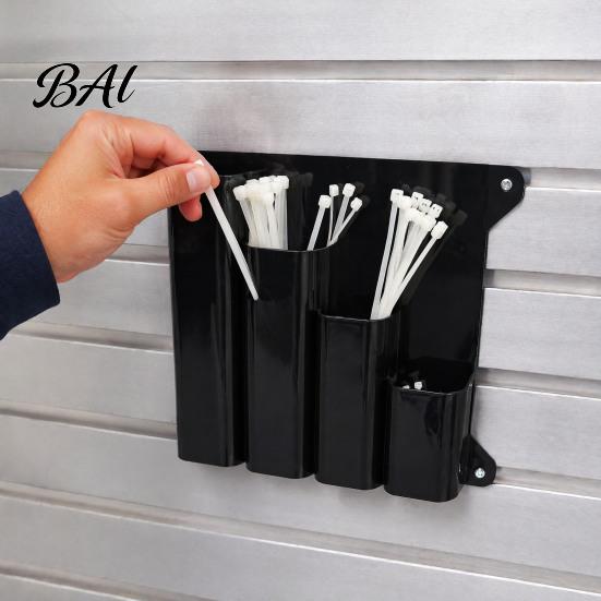 Wall Mounted Storage Rack Cable Tie Organizer Rack, with Four Compartments, Home DIY Solution System, Management in Garages And Workshops Commercial