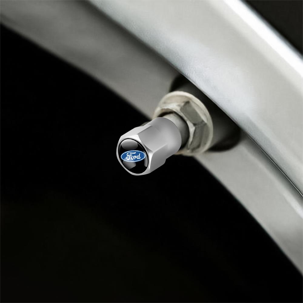 3D Aluminum Car Wheel Tire Air Valve Dust Caps Rim Accessories for Ford Focus mk3 Fiesta Ranger Edge Mondeo mk7 SMAX Kuga Shelby UH4