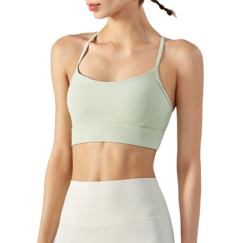 With Chest Pad Spring and Summer New Arrival T Shape Back Exercise Underwear Bra Running Shockproof Female Gym Top Outwear Beauty Back