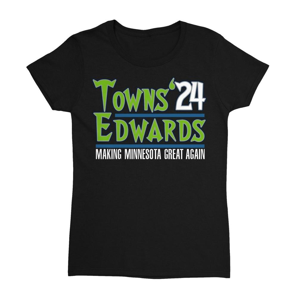Towns Edwards 2024 Minnesota Basketball Tribute Ladies Crewneck T-Shirt Unisex T-Shirt S